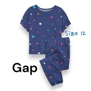 Gap Kids 2 Piece PJ set Star Print size 12 NEW! Pajamas